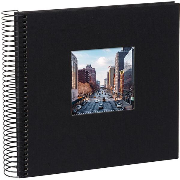 goldbuch Spiralalbum Bella Vista mit Fenster 20x20 40 schwarze Seiten  schwarz