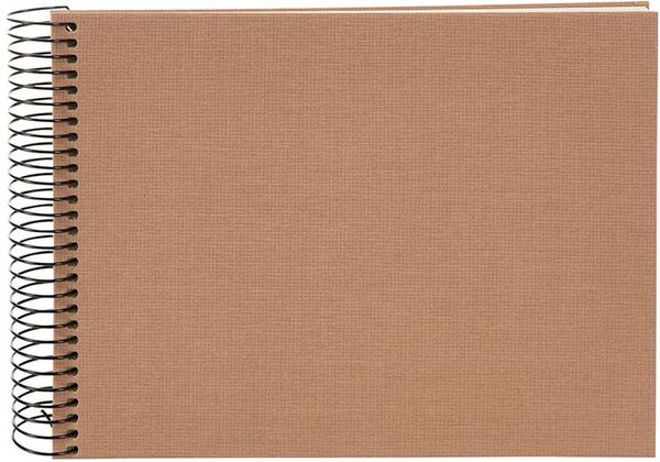 goldbuch Spiralalbum Bella Vista ohne Fenster 24x17 40 weiße Seiten  haselnuss