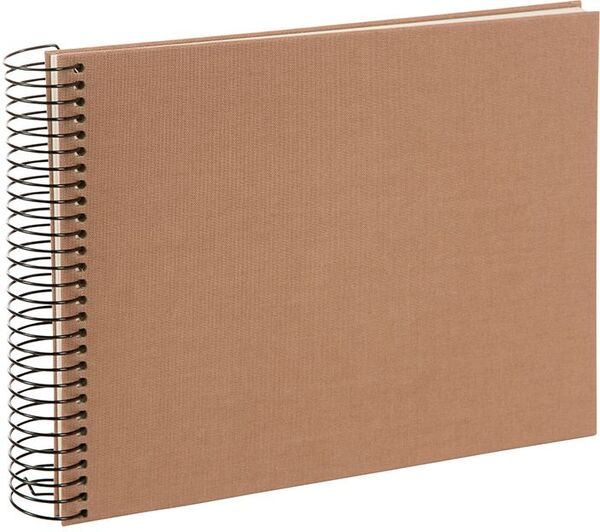 goldbuch Spiralalbum Bella Vista ohne Fenster 24x17 40 weiße Seiten  haselnuss