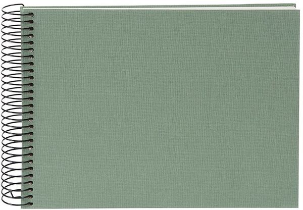 goldbuch Spiralalbum Bella Vista ohne Fenster 24x17 40 weiße Seiten  Artischocke