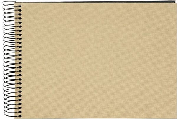 goldbuch Spiralalbum Bella Vista ohne Fenster 24x17 40 schwarze Seiten  Beige
