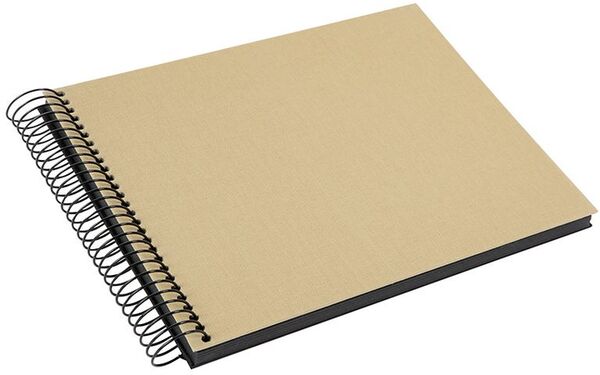 goldbuch Spiralalbum Bella Vista ohne Fenster 24x17 40 schwarze Seiten  Beige