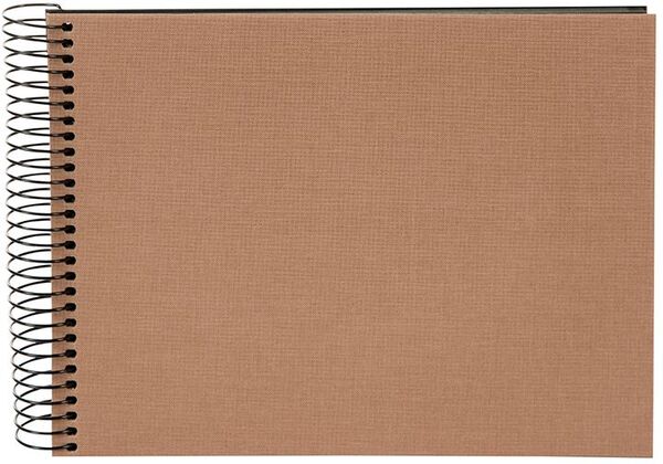 goldbuch Spiralalbum Bella Vista ohne Fenster 24x17 40 schwarze Seiten  haselnuss