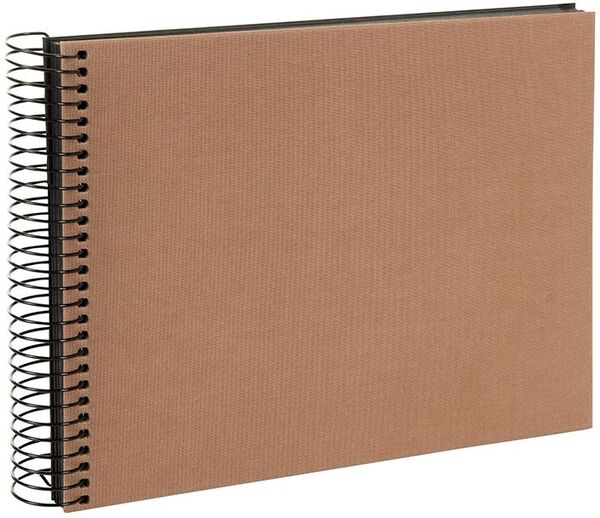 goldbuch Spiralalbum Bella Vista ohne Fenster 24x17 40 schwarze Seiten  haselnuss