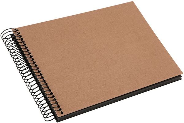 goldbuch Spiralalbum Bella Vista ohne Fenster 24x17 40 schwarze Seiten  haselnuss