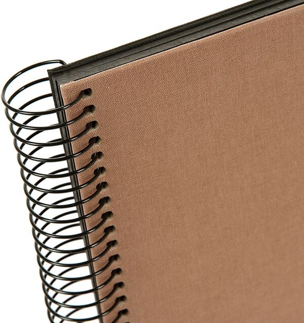 goldbuch Spiralalbum Bella Vista ohne Fenster 24x17 40 schwarze Seiten  haselnuss