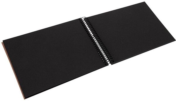 goldbuch Spiralalbum Bella Vista ohne Fenster 24x17 40 schwarze Seiten  haselnuss