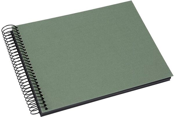 goldbuch Spiralalbum Bella Vista ohne Fenster 24x17 40 schwarze Seiten  Artischocke