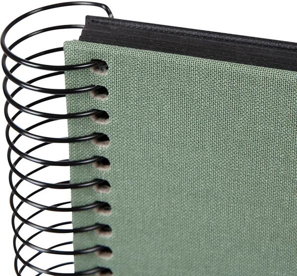 goldbuch Spiralalbum Bella Vista ohne Fenster 24x17 40 schwarze Seiten  Artischocke
