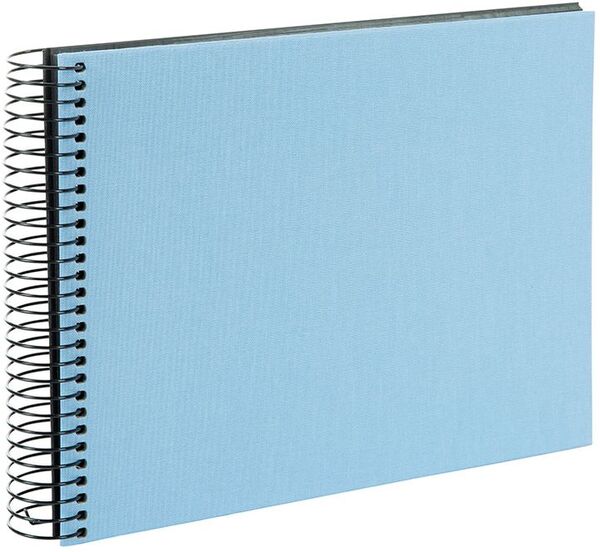 goldbuch Spiralalbum Bella Vista ohne Fenster 24x17 40 schwarze Seiten  himmelblau