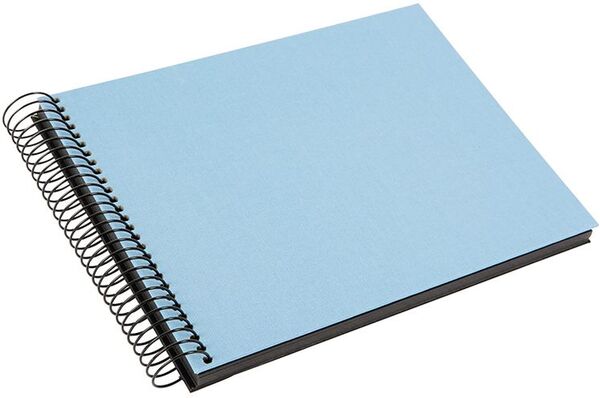 goldbuch Spiralalbum Bella Vista ohne Fenster 24x17 40 schwarze Seiten  himmelblau