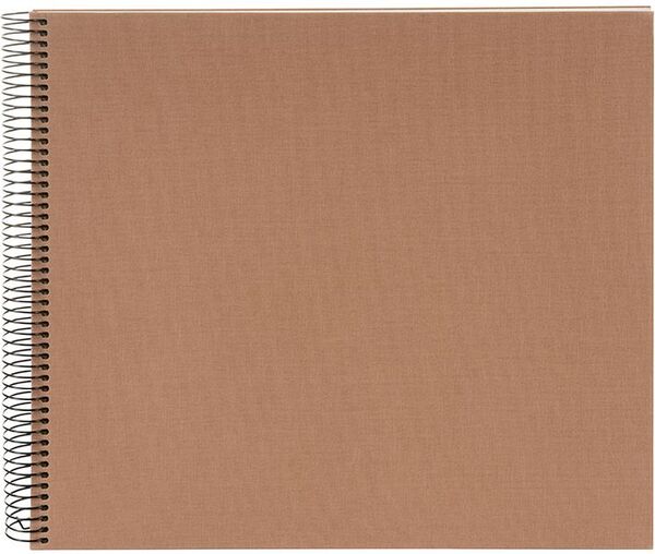 goldbuch Spiralalbum Bella Vista ohne Fenster 35x30 40 weiße Seiten  haselnuss