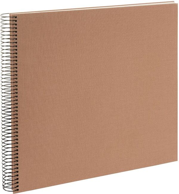 goldbuch Spiralalbum Bella Vista ohne Fenster 35x30 40 weiße Seiten  haselnuss