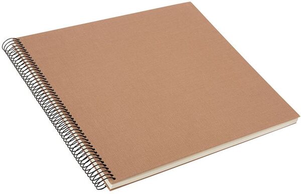 goldbuch Spiralalbum Bella Vista ohne Fenster 35x30 40 weiße Seiten  haselnuss
