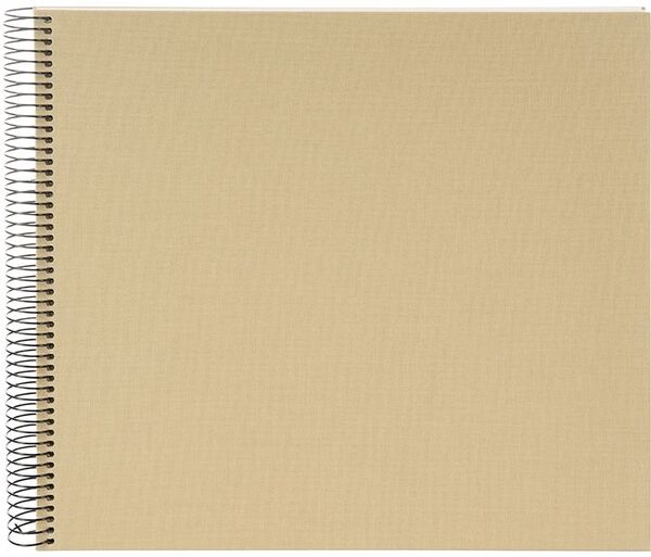goldbuch Spiralalbum Bella Vista ohne Fenster 35x30 40 weiße Seiten  Beige