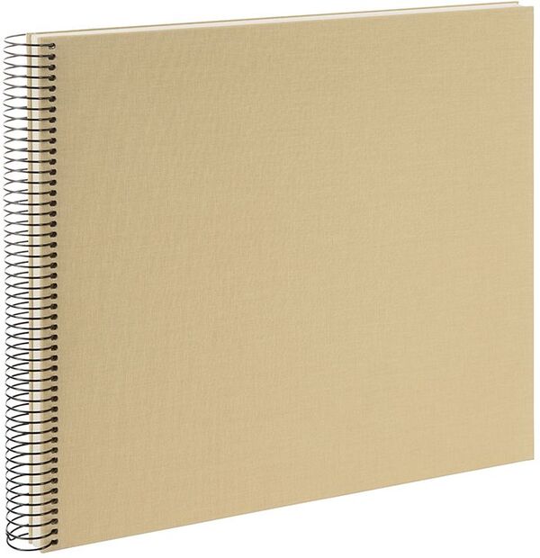 goldbuch Spiralalbum Bella Vista ohne Fenster 35x30 40 weiße Seiten  Beige