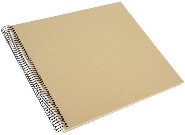 goldbuch Spiralalbum Bella Vista ohne Fenster 35x30 40 weiße Seiten  Beige