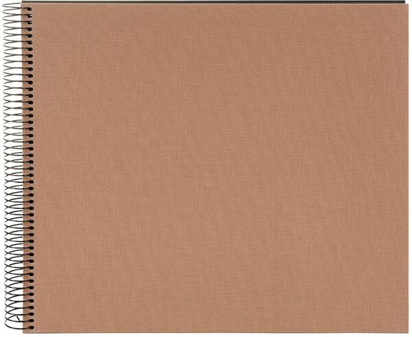goldbuch Spiralalbum Bella Vista ohne Fenster 35x30 40 schwarze Seiten  haselnuss
