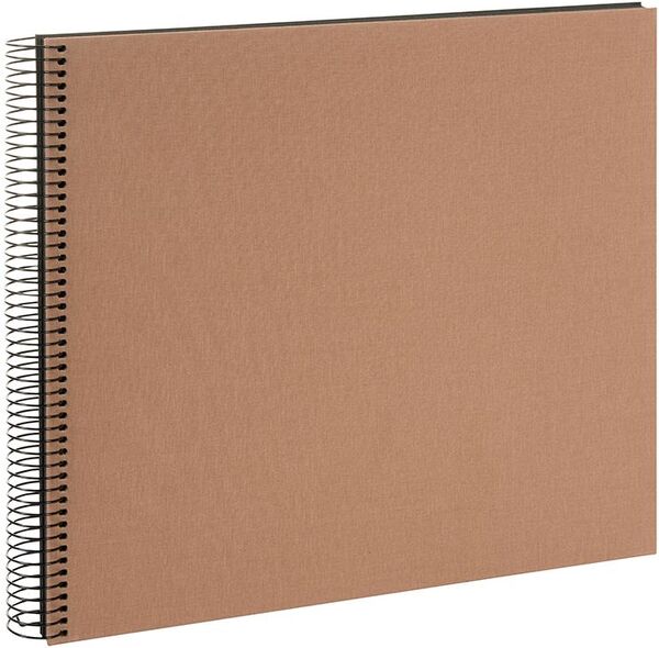 goldbuch Spiralalbum Bella Vista ohne Fenster 35x30 40 schwarze Seiten  haselnuss