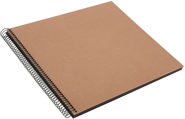 goldbuch Spiralalbum Bella Vista ohne Fenster 35x30 40 schwarze Seiten  haselnuss