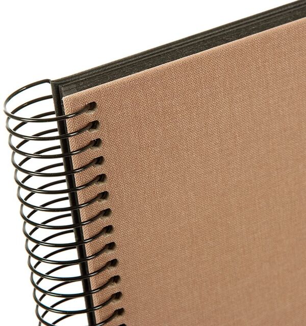 goldbuch Spiralalbum Bella Vista ohne Fenster 35x30 40 schwarze Seiten  haselnuss