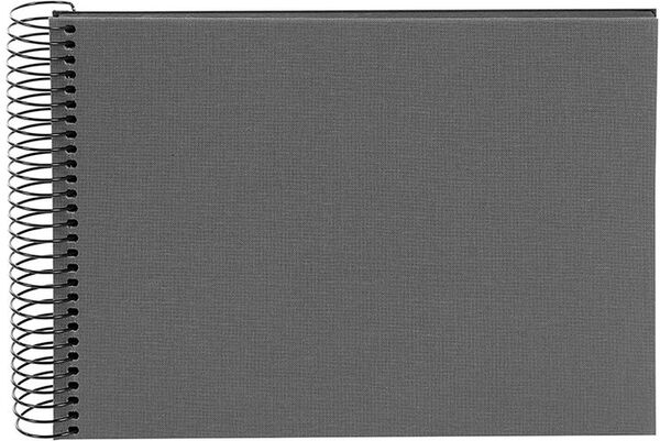 goldbuch Spiralalbum Bella Vista ohne Fenster 24x17 40 schwarze Seiten  grau