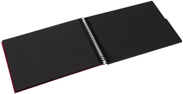 goldbuch Spiralalbum Bella Vista ohne Fenster 24x17 40 schwarze Seiten  rot