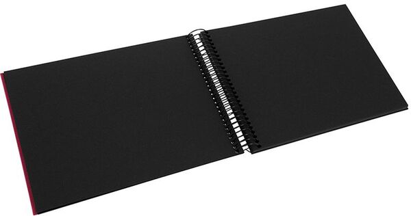 goldbuch Spiralalbum Bella Vista ohne Fenster 24x17 40 schwarze Seiten  bordeaux