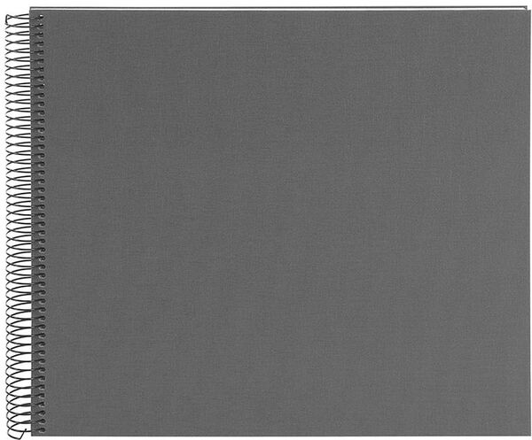 goldbuch Spiralalbum Bella Vista ohne Fenster 35x30 40 weiße Seiten  grau