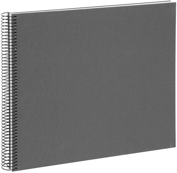 goldbuch Spiralalbum Bella Vista ohne Fenster 35x30 40 weiße Seiten  grau