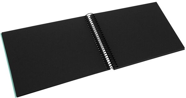 goldbuch Spiralalbum Bella Vista ohne Fenster 24x17 40 schwarze Seiten  aqua