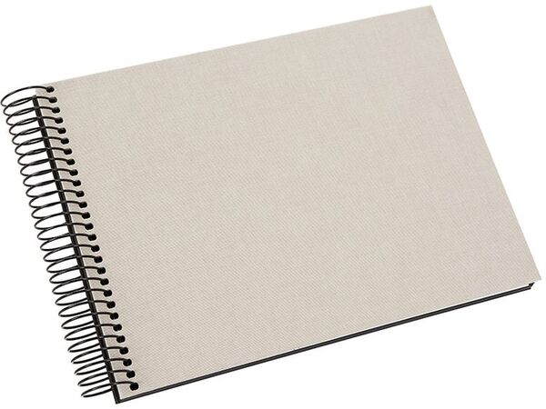 goldbuch Spiralalbum Bella Vista ohne Fenster 24x17 40 schwarze Seiten  sandgrau