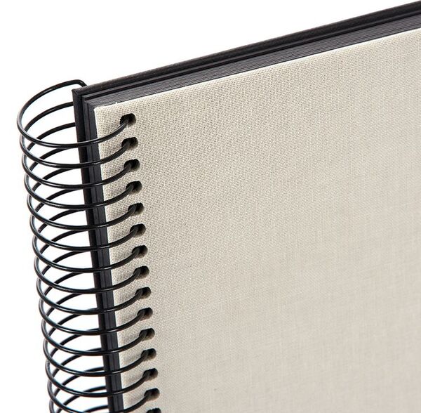 goldbuch Spiralalbum Bella Vista ohne Fenster 24x17 40 schwarze Seiten  sandgrau