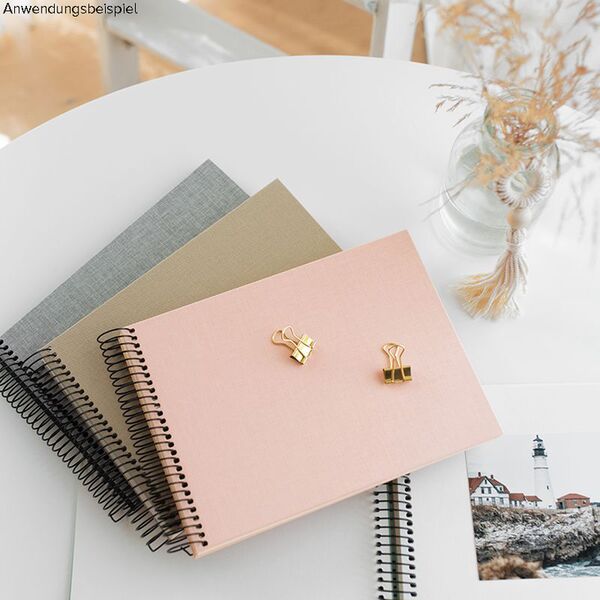 goldbuch Spiralalbum Bella Vista ohne Fenster 24x17 40 weiße Seiten  rose