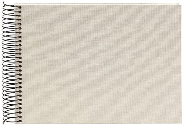goldbuch Spiralalbum Bella Vista ohne Fenster 24x17 40 weiße Seiten  sandgrau