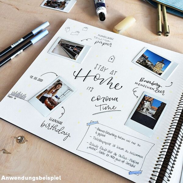 goldbuch Spiralalbum Bella Vista ohne Fenster 35x30 40 weiße Seiten  rose