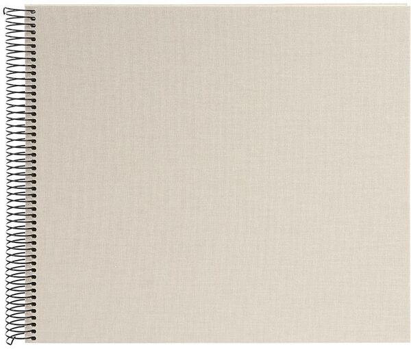 goldbuch Spiralalbum Bella Vista ohne Fenster 35x30 40 weiße Seiten  sandgrau