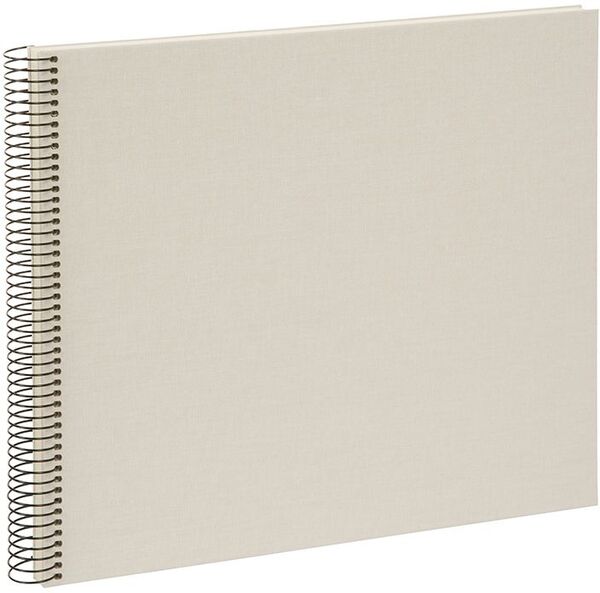 goldbuch Spiralalbum Bella Vista ohne Fenster 35x30 40 weiße Seiten  sandgrau