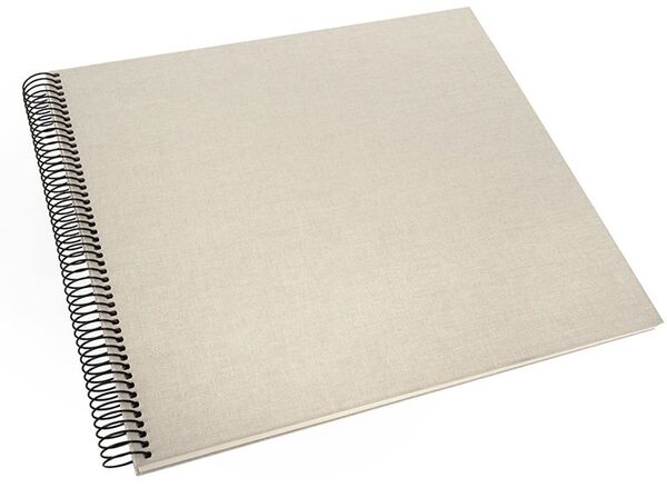 goldbuch Spiralalbum Bella Vista ohne Fenster 35x30 40 weiße Seiten  sandgrau