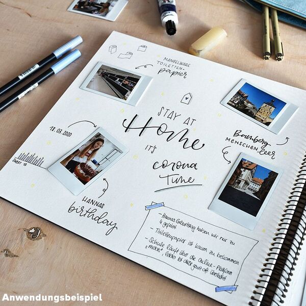 goldbuch Spiralalbum Bella Vista ohne Fenster 35x30 40 weiße Seiten  fuchsia