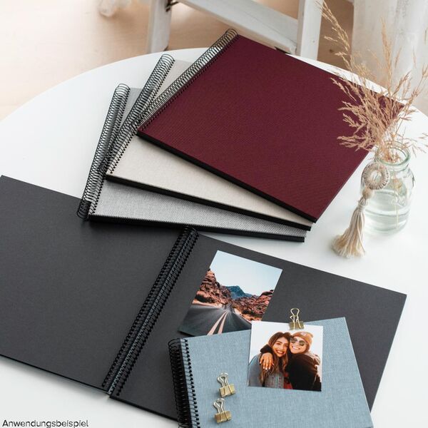 goldbuch Spiralalbum Bella Vista ohne Fenster 35x30 40 schwarze Seiten  bordeaux