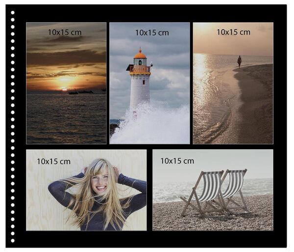 goldbuch Spiralalbum Bella Vista ohne Fenster 35x30 40 schwarze Seiten  blau