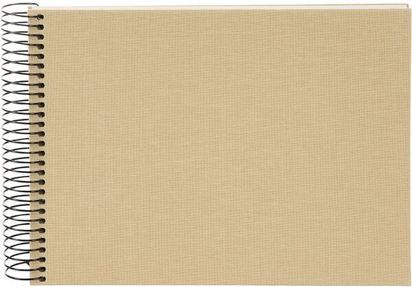 goldbuch Spiralalbum Bella Vista ohne Fenster 24x17 40 weiße Seiten  beige