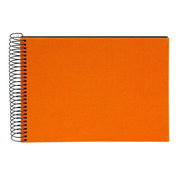 goldbuch Spiralalbum Bella Vista ohne Fenster 24x17 40 schwarze Seiten  sun orange