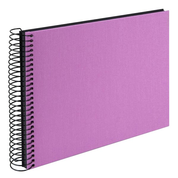 goldbuch Spiralalbum Bella Vista ohne Fenster 24x17 40 schwarze Seiten  lavender