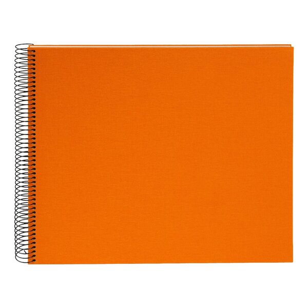 goldbuch Spiralalbum Bella Vista ohne Fenster 35x30 40 weiße Seiten  sun orange