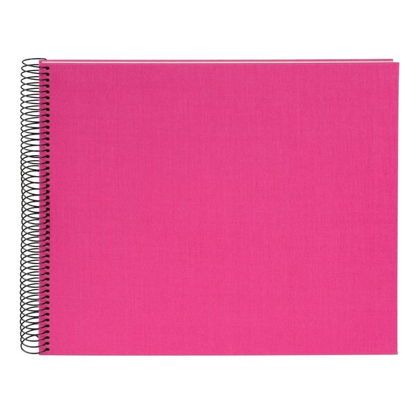 goldbuch Spiralalbum Bella Vista ohne Fenster 35x30 40 weiße Seiten  electric fuchsia