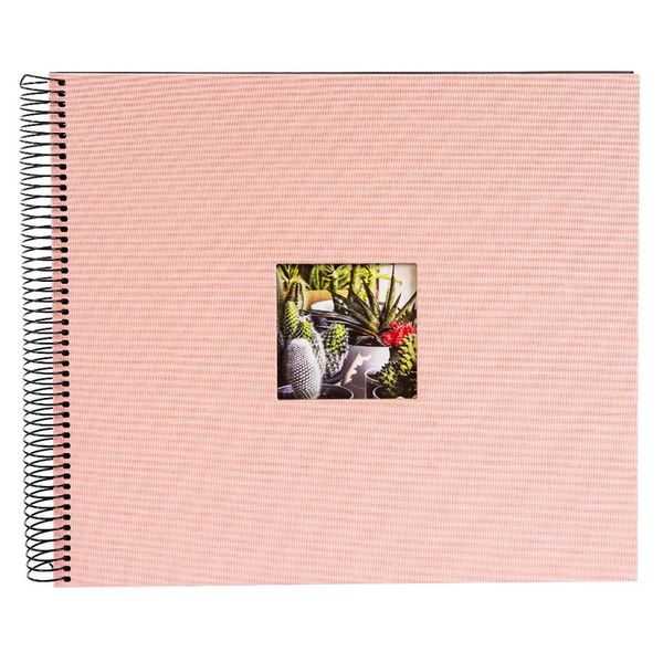 goldbuch Spiralalbum Bella Vista mit Fenster 35x30 40 schwarze Seiten  rose