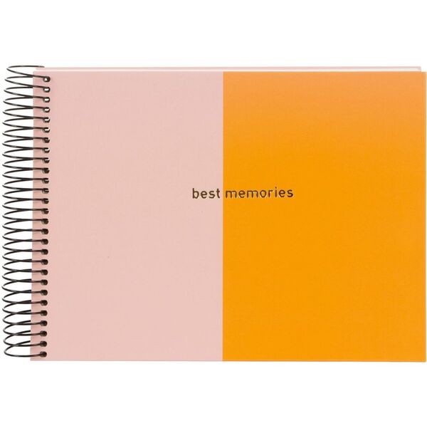 goldbuch Spiralalbum Summertime Trend 2 24x17 40 schwarze Seiten  orange/rose