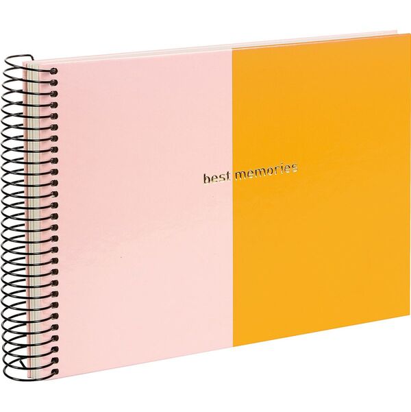 goldbuch Spiralalbum Summertime Trend 2 24x17 40 schwarze Seiten  orange/rose